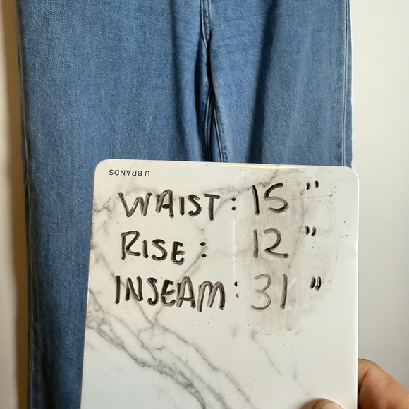 Levi's Ribcage Wide Leg Jeans Light Wash Size 27 High Rise Denim - Picture 7 of 9